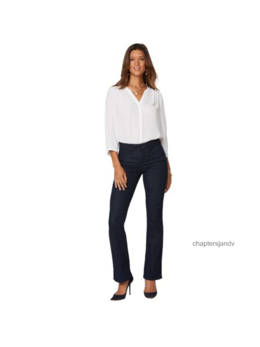 Petite Bootcut Jeans Mid Rise Slim Fit Five Pocket Lift Tuck Tech